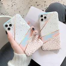 Glitter Pink Phone Case For iPhone 11 Pro Max XR XS MAX 6 6s 7 8 Plus X Cases Soft TPU Marble Gold Line Protective Shell Gift 2024 - buy cheap