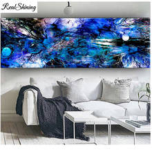 Abstract blue landscape art,diy 5d full diamond embroidery large mosaic canvas painting sale home decoration,F958 2024 - buy cheap