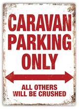Caravan Parking - Metal Wall Sign Plaque Art - Camper Van Holiday Home Family (Visit Our Store, More Products!!!) 2024 - buy cheap
