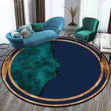 Alfombras con forma de burbuja para sala de estar, tapetes antideslizantes personalizados con luz verde redonda de lujo para decoración del hogar, dormitorio y mesa de centro 2024 - compra barato