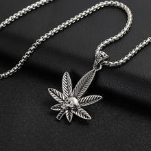 Women's Stainless Steel Necklace Men's Maple Leaf Necklace Pendant STEELESS Necklace Figaro цепочка Men's Jewelry Gift Collar 2024 - buy cheap