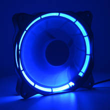 2pcs Blue 120mm fan Computer LED Fan Water Cooler Cooler Fan Case Cooler Fans Cooling Case Fan CPU fan dual led ring screw 2024 - buy cheap