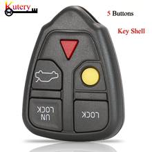 Kutery-carcasa de llave de coche remota, 5 botones de reemplazo, Fob, para Volvo S40, S60, S70, S80, V40, V70, XC90, XC70, 10 unids/lote 2024 - compra barato