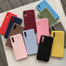 Caso do telefone do silicone da cor dos doces para o iphone se 2020 11 pro max xs xr x matte macio tpu capa traseira para o iphone 7 8 6s 6 mais 2024 - compre barato