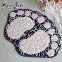 Zeegle-Felpudo con estampado divertido para el baño, alfombra con estampado de dedo gordo del pie, absorbente, antideslizante, lavable, para pasillo 2024 - compra barato