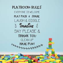 Makeyes Playroom Rules Wall Decals,Playroom Wall Mural Decal Art,Playroom Rule Wall Sticker,Gift,Playroom Rules Decal Q461 2024 - buy cheap