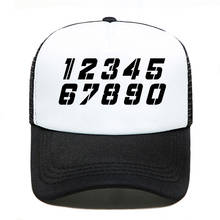 Men Women Parent-child Arabic numerals DIY Printing Baseball Cap Funny Casual Hats Mesh Visor Outdoor Sun Hat Adjustable Caps 2024 - buy cheap