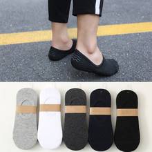 10Pair/lot Men Boat Socks Summer Fashion Happy Non-slip Silicone Invisible Cotton Socks Male Ankle Sock slippers High Quality 2024 - buy cheap