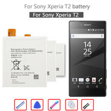 AGPB012-A001 батарея для телефона Sony Xperia T2 ультра D5303 D5306 D5322 XM50t XM50h 3000 мАч бесплатный инструмент 2024 - купить недорого