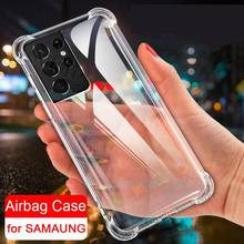 Luxury Transparent Shockproof Phone Case for Samsung Galaxy S20 S21 ultra Plus s21+ A12 A42 5G S20 FE S21 5G Cover Soft TPU Case 2024 - buy cheap