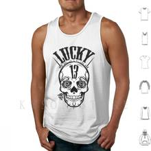 Lucky 13 Tank Tops Vest Sleeveless Rock Logo Psychobilly Tattoo Punk Skull Ink Lucky Music 2024 - buy cheap