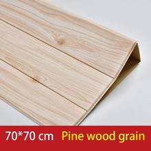 Pegatinas 3d de madera para pared, papel tapiz impermeable para decoración del hogar, sala de estar, dormitorio, grano de madera de pino 2024 - compra barato