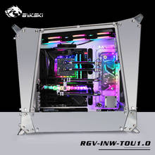 BYKSKI Acrylic Board Water Channel Solution kit use for IN WIN TOU1.0 case / Kit for CPU and GPU Block / Instead reservoir 2024 - buy cheap