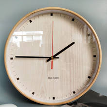 Decorative Wood Grain  Wooden Wall Clocks Silent Quartz Circular Wooden Hanging Clock Modern Design Home Decor 2024 - buy cheap