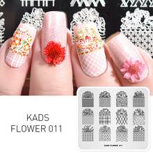 AriesLibra Nail Art Stamp Stamping Plates Manicure Plate Stencil DIY Nail Art Templates Spring Flower Image Nails Stamp Template 2024 - compre barato