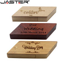 JASTER Trapezoidal flip wood USB Flash Drive USB stick USB 2.0 4GB 8GB 16GB 32GB 64GB U disk Creative gifts 2024 - buy cheap