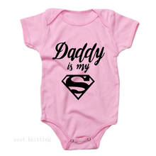 Daddy is my принт супергероев детский летний комбинезон детский комбинезон для мальчиков Ползунки для девочек детская одежда для новорожденных 2024 - купить недорого