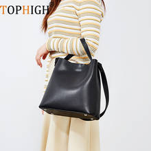 TOPHIGH Messenger Bag Women Bucket Shoulder Bag Large Capacity Vintage  Genuine Leather Lady Handbag Luxury Designer Bolsos 2022 - buy cheap
