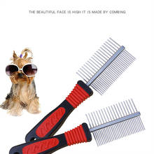 Pet Brush Comb Double Side Stainless Steel Needle Pet Comb Dog Hair Removal Grooming Supplies 2024 - buy cheap