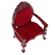 1/12 Wooden Armchair Stool Single Chair for Dollhouse Miniatures 2024 - buy cheap