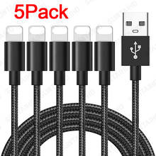 5Pack USB Cable For iPhone 12 13 Pro Max 11 XS XR 6s 7 8 5s Plus Apple iPad Fast Charging Data Charger Mobile Phone Cord Wire 2024 - buy cheap
