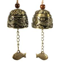 Hot Sale 60%1Pcs Blessing Bell Luck Chinese Dragon/Fish Feng Shui Bell Blessing Good Luck Fortune Hanging Wind Chime Decorative 2024 - buy cheap