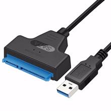Кабель USB 3,0 SATA 3, адаптер Sata к USB до 6 Гбит/с, поддержка 2,5-дюймового внешнего SSD HDD жесткого диска, 22 Pin Sata III кабель 2024 - купить недорого