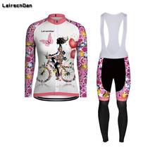 SPTGRVO LairschDan 2020 women long sleeve cycling jersey set funny spring mtb bike cycling clothing men bicycle wear female suit 2024 - buy cheap