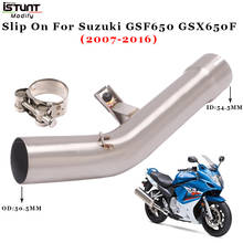 2007 2008 2009 2010-2014 2015 2016 Motorcycle Escape Exhaust For SUZUKI GSF650 GSX650F Modified 51mm interface Middle Link Pipe 2024 - buy cheap