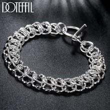 DOTEFFIL 925 Sterling Silver Geometric Many Circle Bracelet For Women Wedding Engagement Party Jewelry 2024 - buy cheap