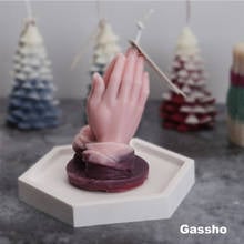 Molde de silicona 3D para fabricación de velas, moldes de resina hechos a mano para fabricación de velas, molde de cera de yeso, decoración de escritorio de Navidad 2024 - compra barato