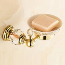 Soap Dishes Euro style Crystal Brass Soap Holder Ceramics Soap Dish For Bathroom Home Decoration Bathroom Accessories 2024 - buy cheap