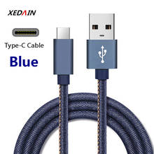 Denim Braided Micro Type C Cable USB Charger Cable Cord for Samsung S8 Xiaomi Huawei P9 P10 plus USB Type-C Fast Charging Cables 2024 - buy cheap