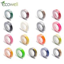 Ecowell 1pcs 9MM Dymo 3D Plastic Embossing Tape for Embossing Label Maker PVC LABEL DYMO 1610 12965 1880 1540 Motex E10 E-202 2024 - buy cheap