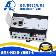 AMX-FX3U-26MT-E совместимый с Mitsubishi MELSEC серии транзисторный выход ПЛК 2AI/1AO 16DI/10DO Ethernet MODBUS программируемый контроллер 2024 - купить недорого