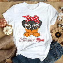 Camiseta de estilo estético Rottweiler, bonitas camisetas de algodón con gráfico para mamá, regalo para amantes 2024 - compra barato
