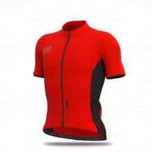 Conjunto de Ropa de Ciclismo para hombre, Jersey de alta calidad con pantalones cortos y pechera, personalizado, color rojo, para verano 2024 - compra barato