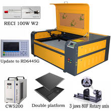 Máquina de gravação a laser reci, máquina de corte e gravação a laser co2 de 100w, diy, cnc 2024 - compre barato