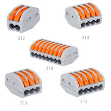 30/50/100pcs Universal Cable wire Connectors 222 TYPE Fast Home Compact wire Connection push in Wiring Terminal Block 2-8 Pin 2024 - buy cheap