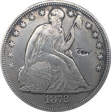 Moedas em dólares da liberdade sentada 1872-cc cópia 2024 - compre barato