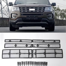 Grade dianteira de aço para carro com tela de proteção, ford explorer 2016 2017 2018 acessórios 2024 - compre barato