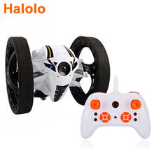 Halolo-Mini coche de rebote a control remoto, ruedas flexibles, máquina de coche todoterreno de salto de alta velocidad con LED de noche, regalos educativos, juguete para niños 2024 - compra barato