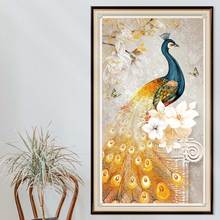 Landscape Diamond Painting Peacock Full Round Square 5D DIY Diamond Embroidery Sale Flower Scenery Cross Stitch Home Decoration 2024 - buy cheap