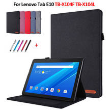 Case For Lenovo Tab E10 case TB-X104F TB-X104L 10.1" Case Cover Cowboy Flip Stand Funda Tablet For Lenovo Tab E10 Case + Pen 2024 - buy cheap