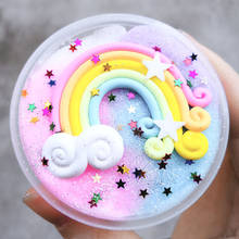 60ml Rainbow Wire Drawing Slime Fluffy Toys Clay Cloud Thousand Silk Slime Scented Charm Mud Stress Relief Putty Kids Clay Toy 2024 - buy cheap