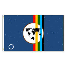 Bandera de Planeta Tierra, bandera del mundo, fondo azul, línea de Color, 150x90cm, Banner, arandelas de poliéster 100D 2024 - compra barato