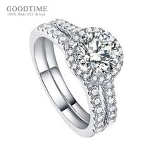 Luxury Women Ring 925 Sterling Silver Wedding Rings Princess Zircon  Rhinestone Engagement Ring Jewelry Gift For Girl Bridal 2024 - buy cheap