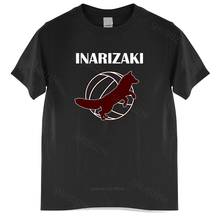 New Arrived Mens t shirt The  Inarizaki Volleyball T-shirt for Men Manga Anime Haikyuu Tshirt Homme Black T-shirt euro size 2024 - buy cheap