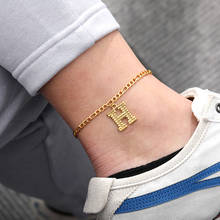 Stainless Steel Gold Color Initial Anklets Bracelets For Women Girls Alphabet Ankle Bracelet A-Z Letter Leg Chain Foot Jewelry 2024 - buy cheap