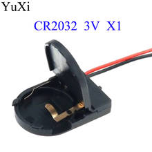 Yuxi 1 pç capa preta cr2032 para célula tipo moeda, capa suporte para bateria, com interruptor on/off 3v x1 caixa de armazenamento de bateria 2024 - compre barato